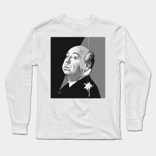 Alfred Hitchcock - An illustration by Paul Cemmick Long Sleeve T-Shirt